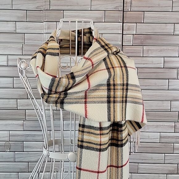 Frass tartan plaid "cashmink" scarf  One Size - Picture 5 of 8